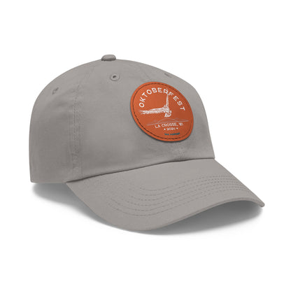 Oktoberfest 2024 Hat with Leather Patch (Round)